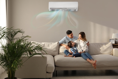 family enjoying their air conditioner